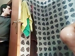 Catch and plumbing my hot big caboose stepsister in the shower (comp)