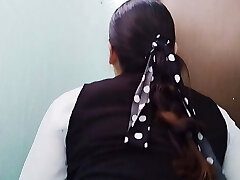 sexy Latina assistant with a big bum takes off all her clothes in the shower of her office