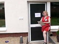 German granny gives golden shower