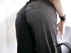 Big backside gothic girl masturbates anally and vaginally