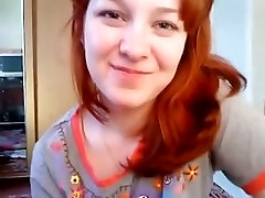 Wondrous a bit plump redhead sucks and jerks off my huge cock