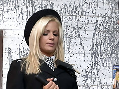 Horny ash-blonde police officers shag a guy instead of arresting him