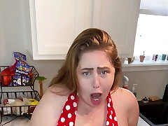 BBW PAWG with a wooly beaver squirts while dirty talking to stepson