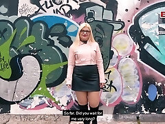 Public flashing real Sexdate with german chubby teenie slut