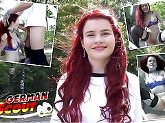German Scout - Sandy-haired Football Admirer Mia May Pickup for Anal Fuck at Viewing