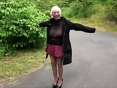 Flashing In Tights Outside