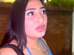 Inked Latina BBW offers to fuck her in public - Point Of View