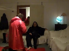 BBW Domina Lydia Has Slave Lick PVC Boots And Soles Clean