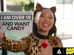 Korean nubile over Eighteen Kimmy Kimm goes wild on huge cock of Charles Dera