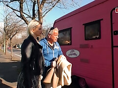 Grandpa pick up German Teenage in Public and pound her in car