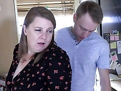 Mature buxomy stepmom gets anal sex from young stepson