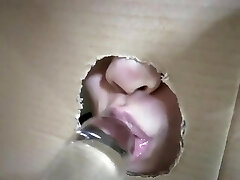 【ASMR】【Close up】Dildo Blow-job glory hole