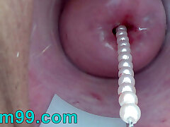 Cervix fucking playing inserting a chinese vibrator