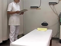 Adorable Jap gal caressed in molten voyeur massage movie