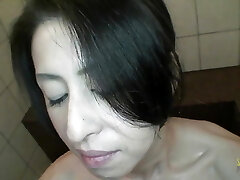 A shower, a bath, a manhood suck and a excellent bed fuck for the Asian mature lady Nobuko Tachikawa
