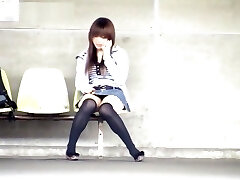 Yuzuki Hatano nice teen in a brief skirt is an exhibitionist