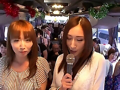 Japanese party bus orgy with dolls fucking strangers