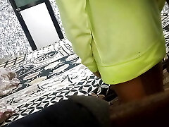 Indian Girl Fun in a office bed bedroom. Indian Couple fun with a bed room