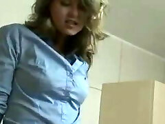 Step-mom and daughter take turns on Washing Machine 