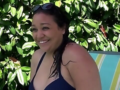 Thick Spanish Mom Fuck Hard Near Outdoor Pool