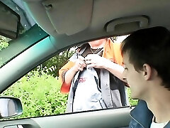 2 buddy pick up old mature woman for DP