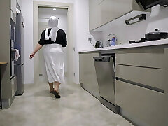 My step-mother is at work and snooping on me and dancing to me