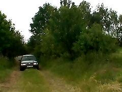 Two buddy share old mature damsel outdoors