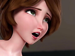 Big Hero 6 - Aunt Cass First-ever Time Assfuck (Animation with Sound)