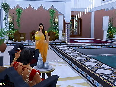 Hindi Version - Lesbian aunty Manju strap-on nail Lakshmi - Wickedwhims