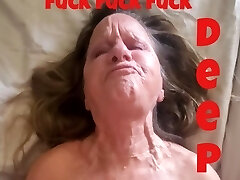 EXTREME Grandma MARRIED SLUT LESLIE Gargles, LICKS AND CUMS LIKE A CHEATING WHORE WIFE ON DADDY'S Ample COCK