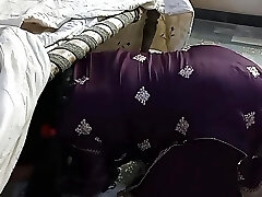 Desi Stepmom Gets Stuck While Sweeping Under the Bed When Stepson Fucks her and Cum out her Good-sized Ass - Family Orgy