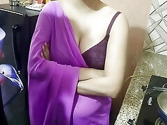 Desi Indian step mom surprise her step son Vivek on his b-day dirty talk in hindi voice