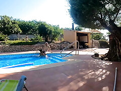 Big Ass Unexperienced Wife Is Very Hot to Smash Hard in the Pool