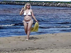 Mommy on beach Four