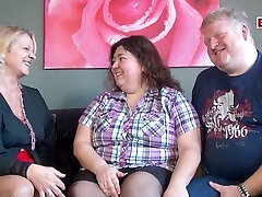 Chubby German Housewife Tries First Porn Casting With Her Hubby