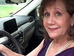 Brunette Demi dressed in black lingerie pleasuring her shaved cunt