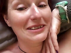 Sexy mom tries to keep her squealing down so she isn't caught again