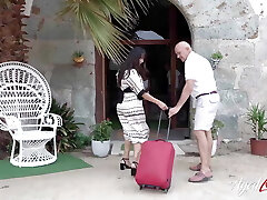 AGEDLOVE A hotel bellboy anally porks a mature guest
