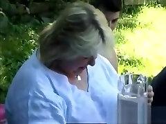 Kinky grandma sucking cock