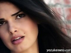 Karmen unwrapped down in the back yard