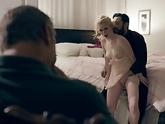 Impudent stud fucks another man's wife and cum on her face