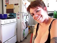 Tattooed Gia Paloma with big tits getting fucked from behind