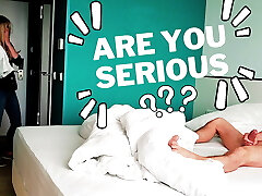 Manstick FLASH. I pull out my dick in front of a young hotel maid and she agreed to fap me off.