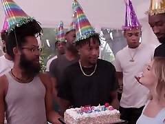 Interracial gangbang with a horny darling - Coco Lovelock