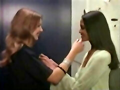 Very glamour ebony on ivory vintage lesbian sex scene