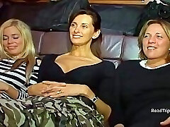 Angie, Anabel and Alicia in the truck