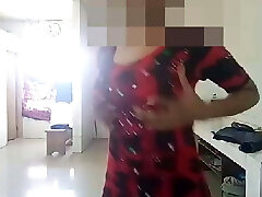 Indian college Girl masturbates in the kitchen.