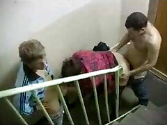 Russian Gala Likes fuck two cocks