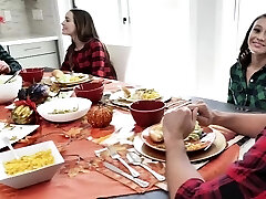 Naomi plumb on the table like a turkey