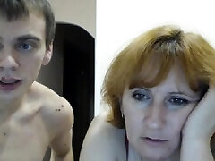 Young redhead lingerie teacher in a web cam s